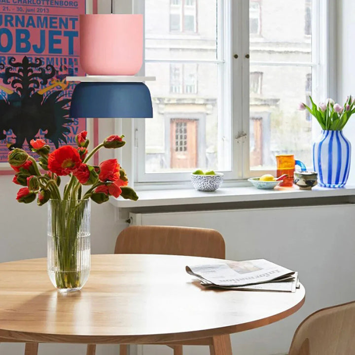 FarbAura: Lampadario in stile nordico – Lampada a sospensione LED designer per interni