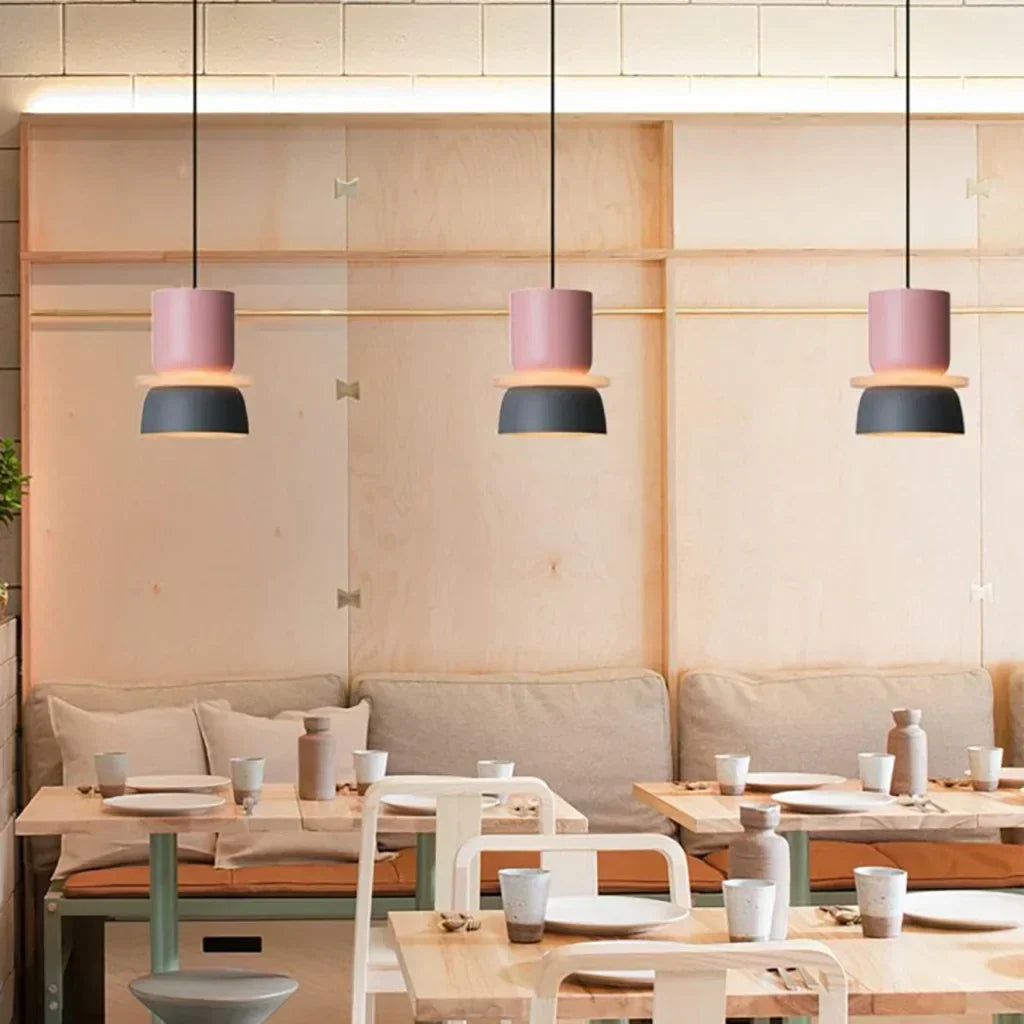 FarbAura: Lampadario in stile nordico – Lampada a sospensione LED designer per interni