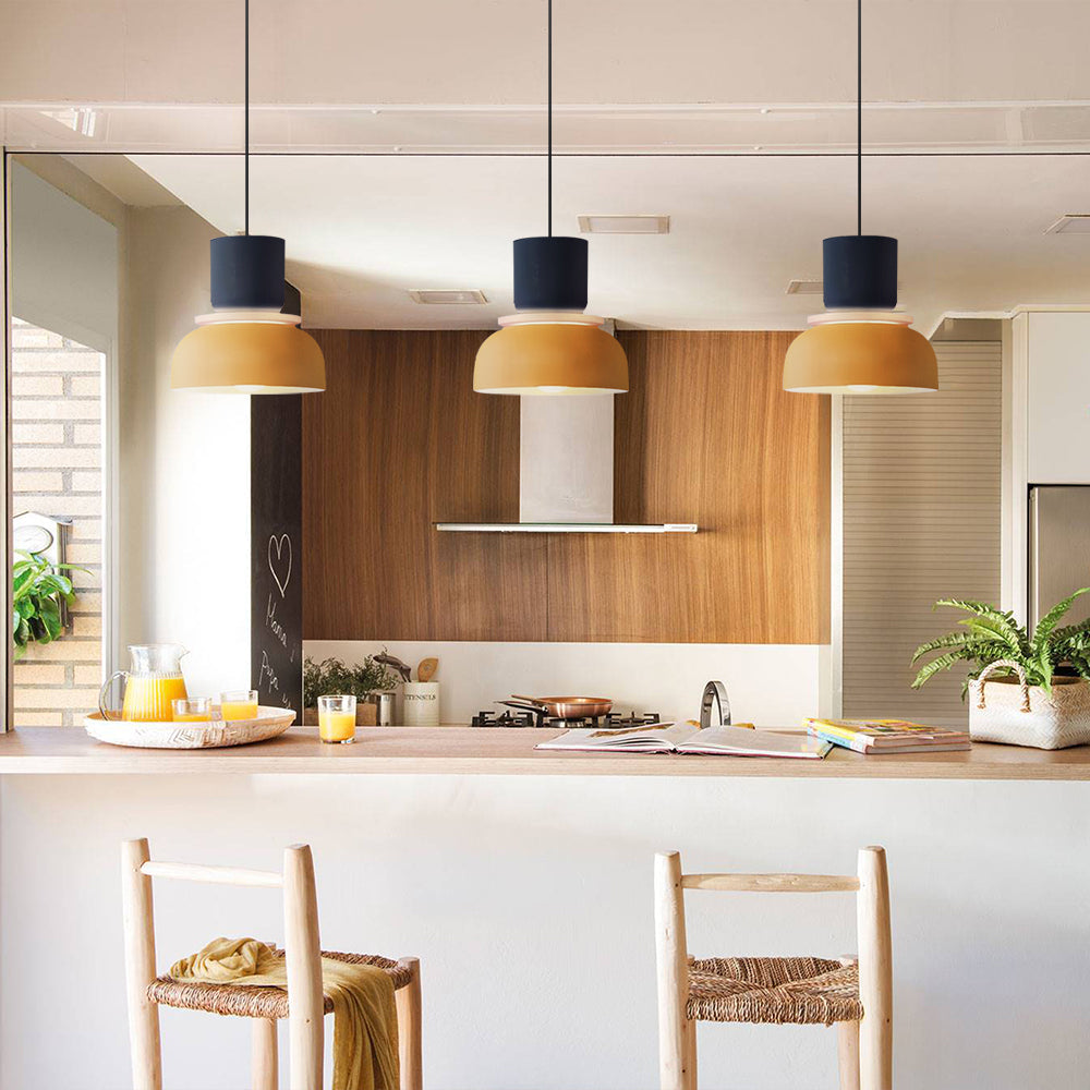 FarbAura: Lampadario in stile nordico – Lampada a sospensione LED designer per interni