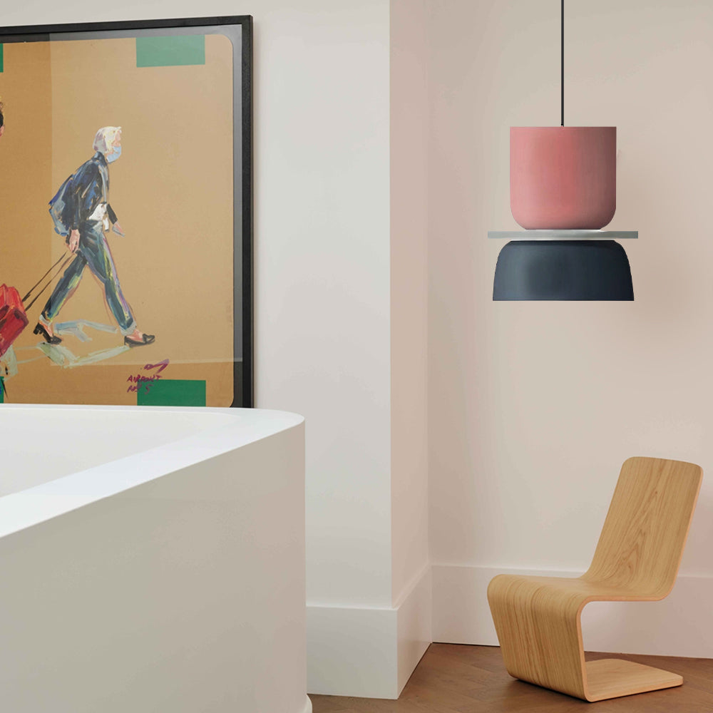 FarbAura: Lampadario in stile nordico – Lampada a sospensione LED designer per interni