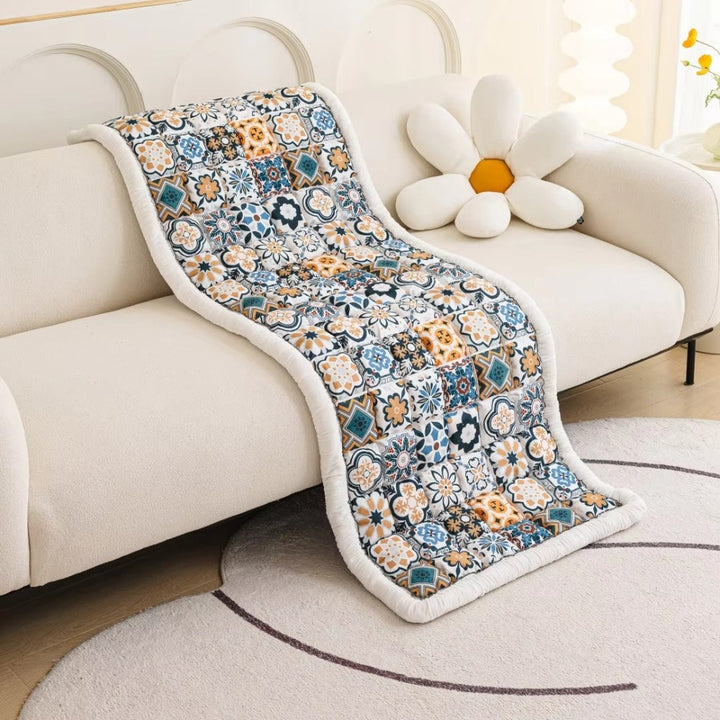 FarbenOase: Rivestimento per divano in stile Boho con motivo trapuntato extra spesso e protezione facile da pulire – per divano e lounge