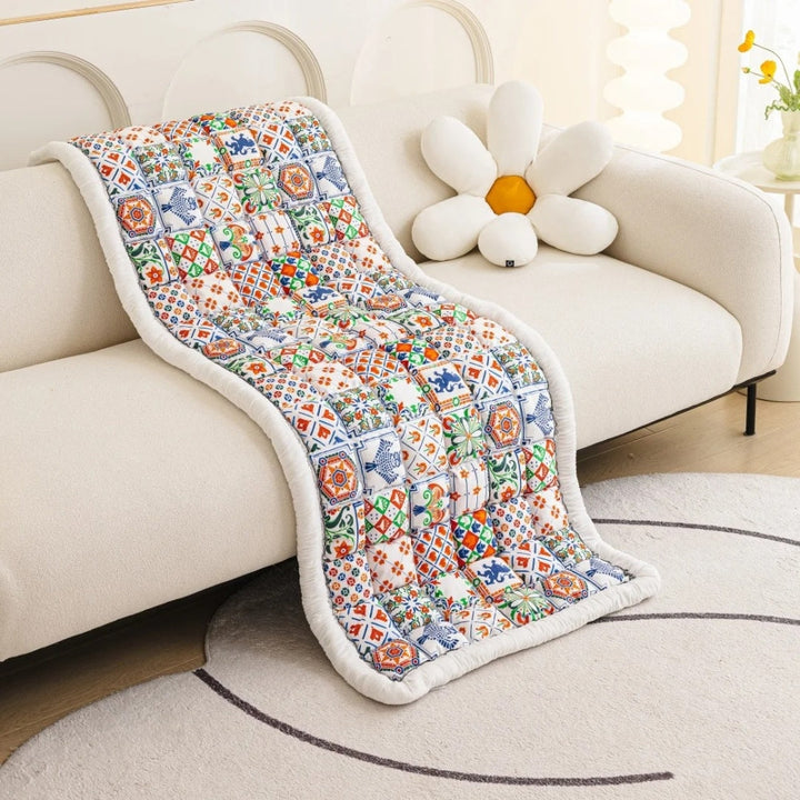 FarbenOase: Rivestimento per divano in stile Boho con motivo trapuntato extra spesso e protezione facile da pulire – per divano e lounge