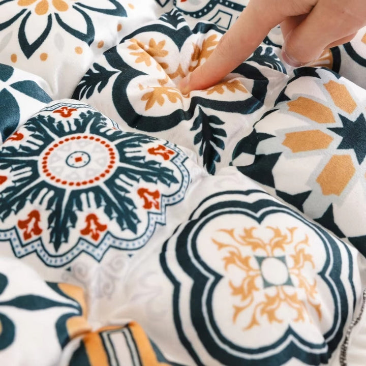 FarbenOase: Rivestimento per divano in stile Boho con motivo trapuntato extra spesso e protezione facile da pulire – per divano e lounge