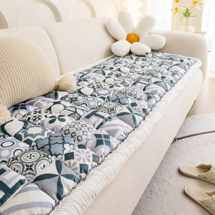 FarbenOase: Rivestimento per divano in stile Boho con motivo trapuntato extra spesso e protezione facile da pulire – per divano e lounge
