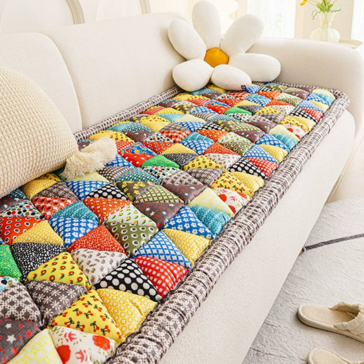 FarbenOase: Rivestimento per divano in stile Boho con motivo trapuntato extra spesso e protezione facile da pulire – per divano e lounge