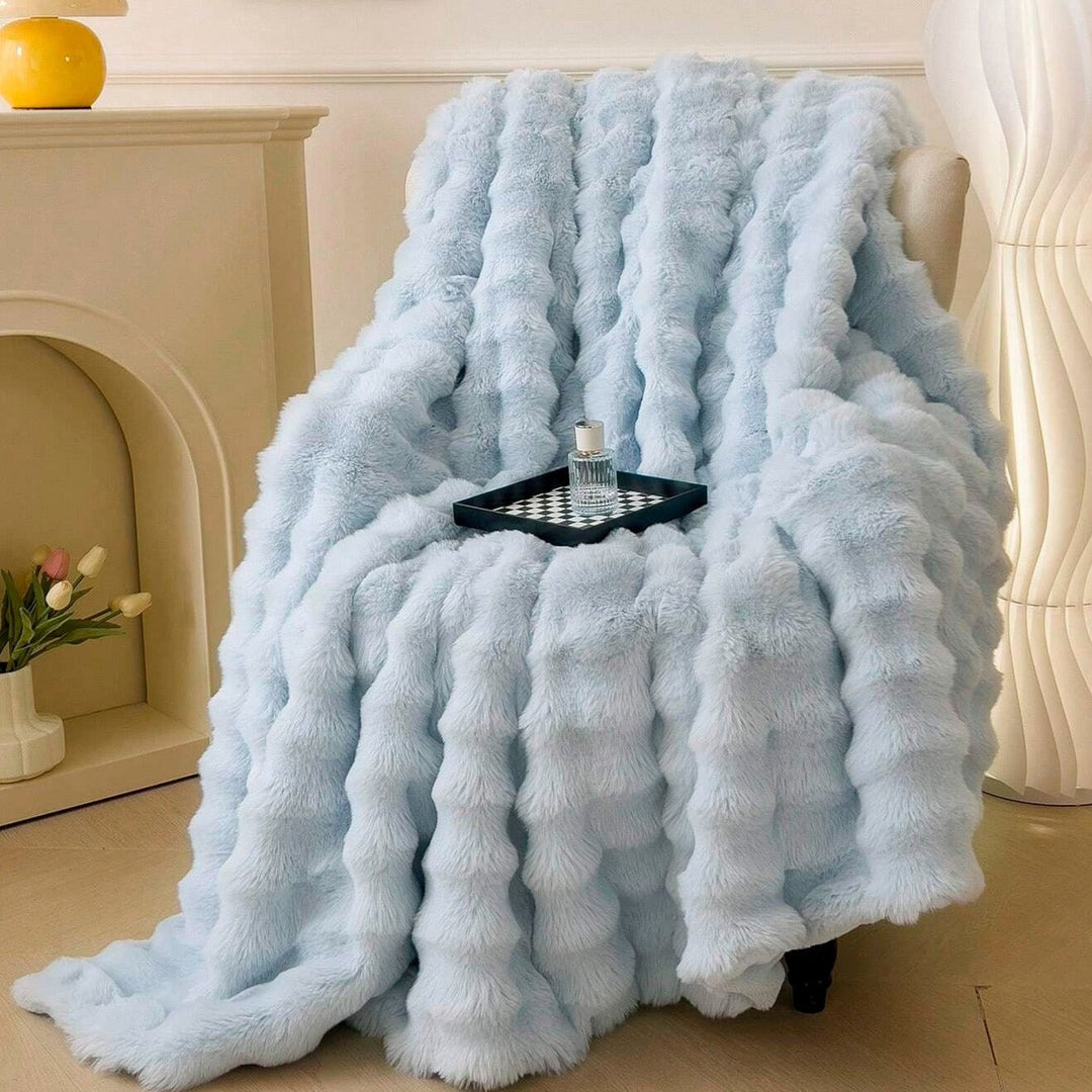 FauxHare: Morbida coperta in pelliccia sintetica – Coperta decorativa in pelliccia morbida per divano e letto