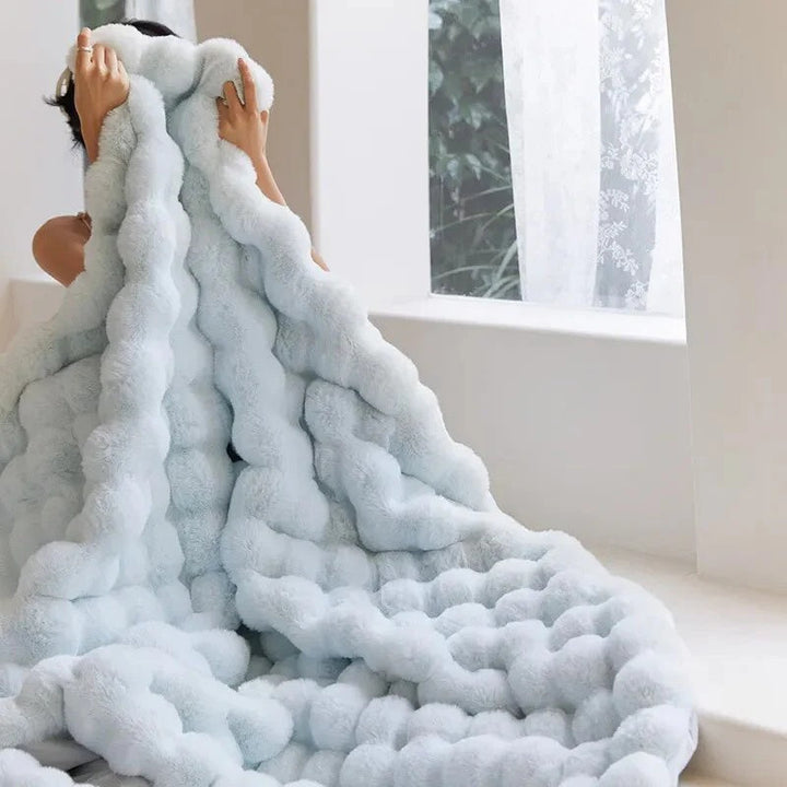 FauxHare: Morbida coperta in pelliccia sintetica – Coperta decorativa in pelliccia morbida per divano e letto