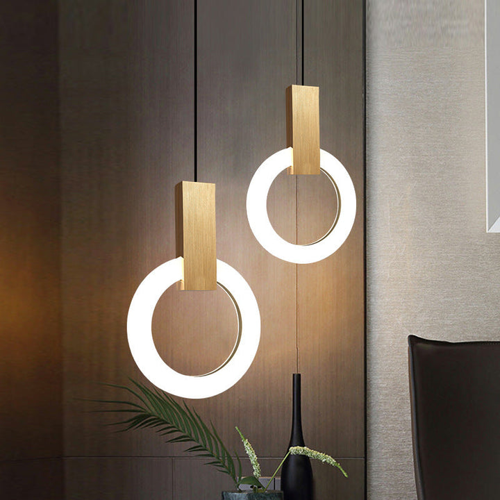 NordCirca: Lampada a sospensione LED minimalista con anello in acrilico – per spazi abitativi e ingressi moderni