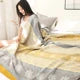 FeldTraum: Coperte in cotone con stampa elegante e struttura reversibile – per camera da letto e divano