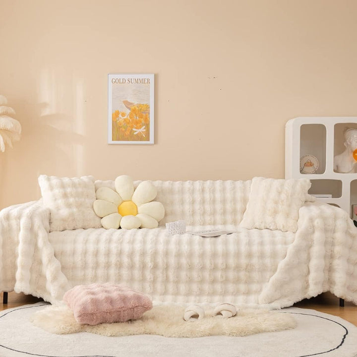 FellEleganz: Copertura per divano in pelliccia sintetica di alta qualità con seduta antiscivolo e comfort lussuoso – per divano e area living