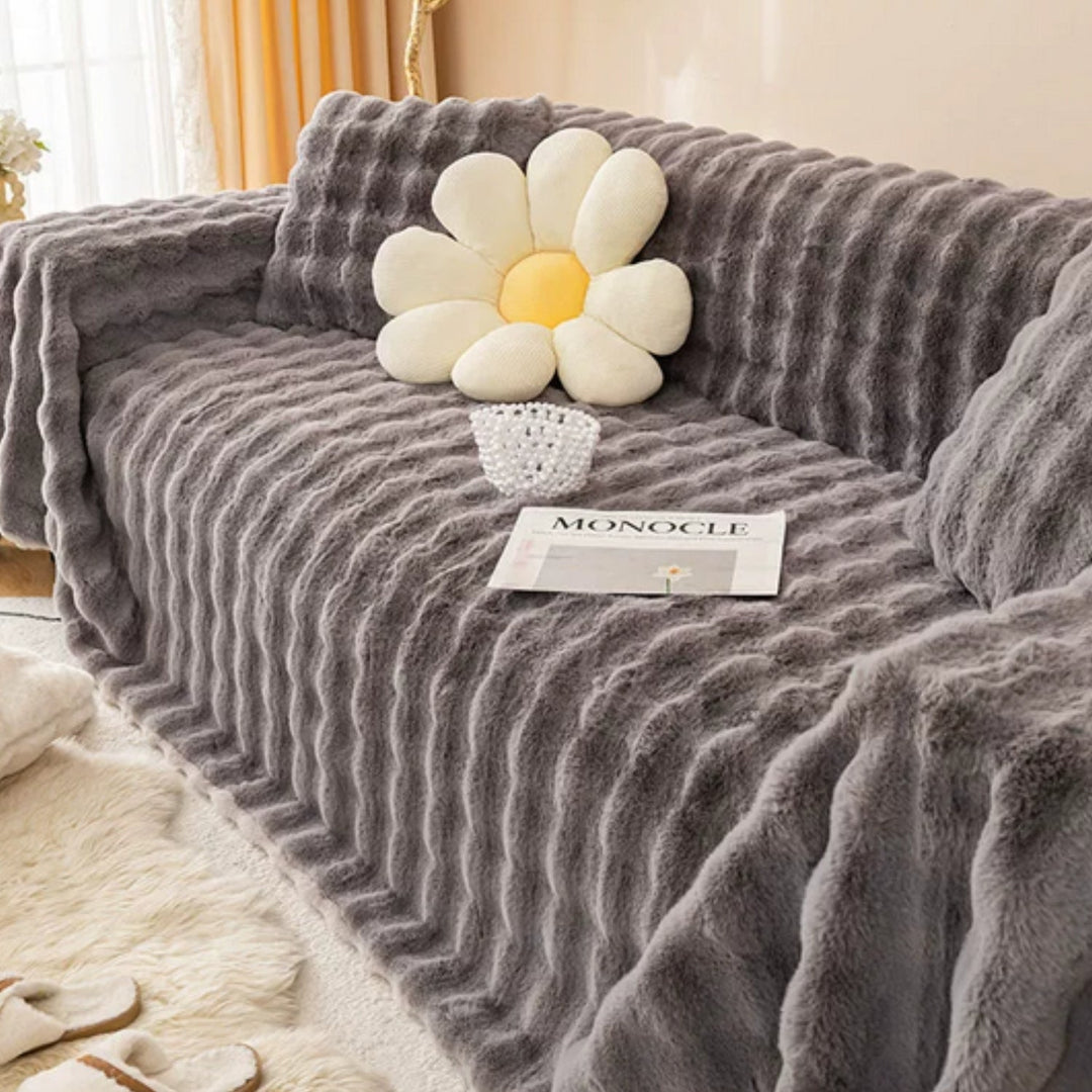FellEleganz: Copertura per divano in pelliccia sintetica di alta qualità con seduta antiscivolo e comfort lussuoso – per divano e area living