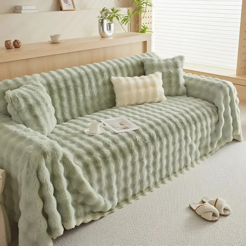 FellEleganz: Copertura per divano in pelliccia sintetica di alta qualità con seduta antiscivolo e comfort lussuoso – per divano e area living