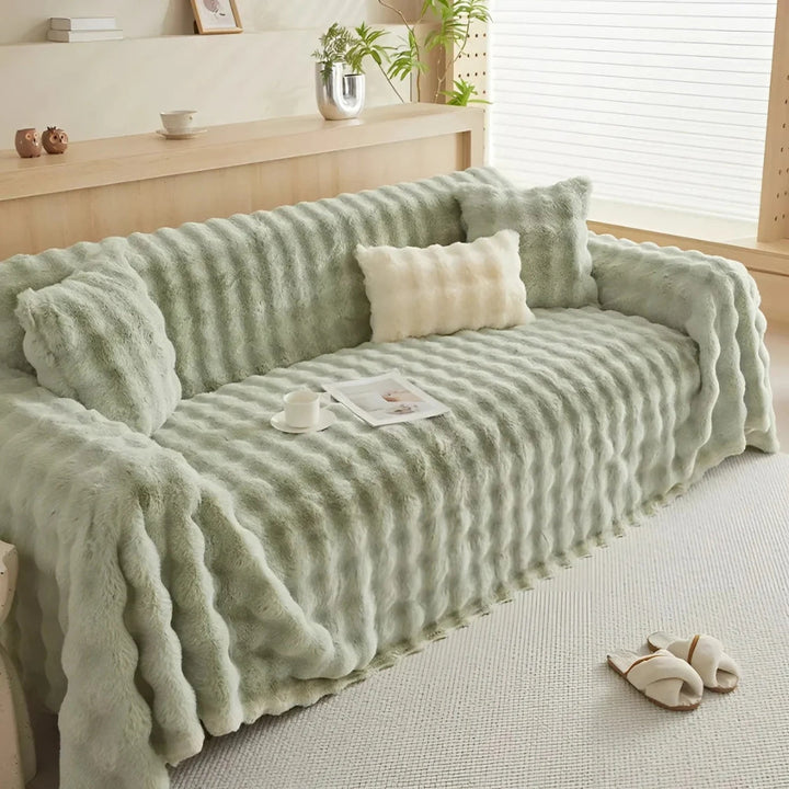 FellEleganz: Copertura per divano in pelliccia sintetica di alta qualità con seduta antiscivolo e comfort lussuoso – per divano e area living