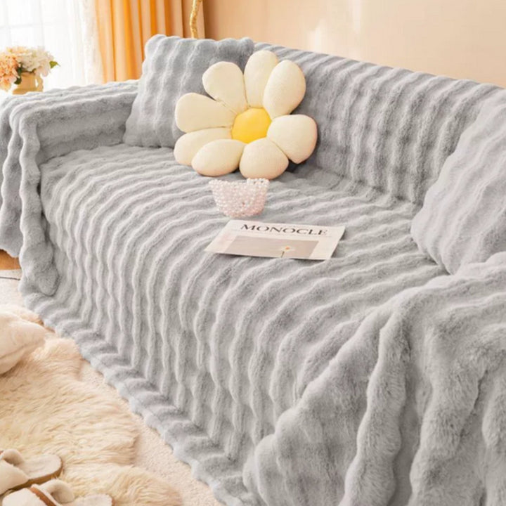 FellEleganz: Copertura per divano in pelliccia sintetica di alta qualità con seduta antiscivolo e comfort lussuoso – per divano e area living