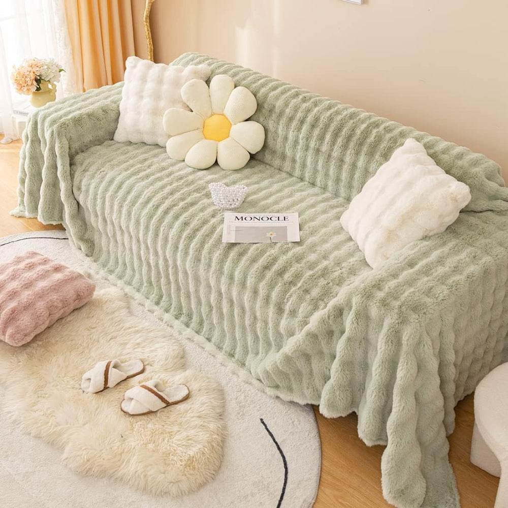 FellEleganz: Copertura per divano in pelliccia sintetica di alta qualità con seduta antiscivolo e comfort lussuoso – per divano e area living