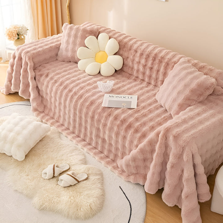 FellEleganz: Copertura per divano in pelliccia sintetica di alta qualità con seduta antiscivolo e comfort lussuoso – per divano e area living