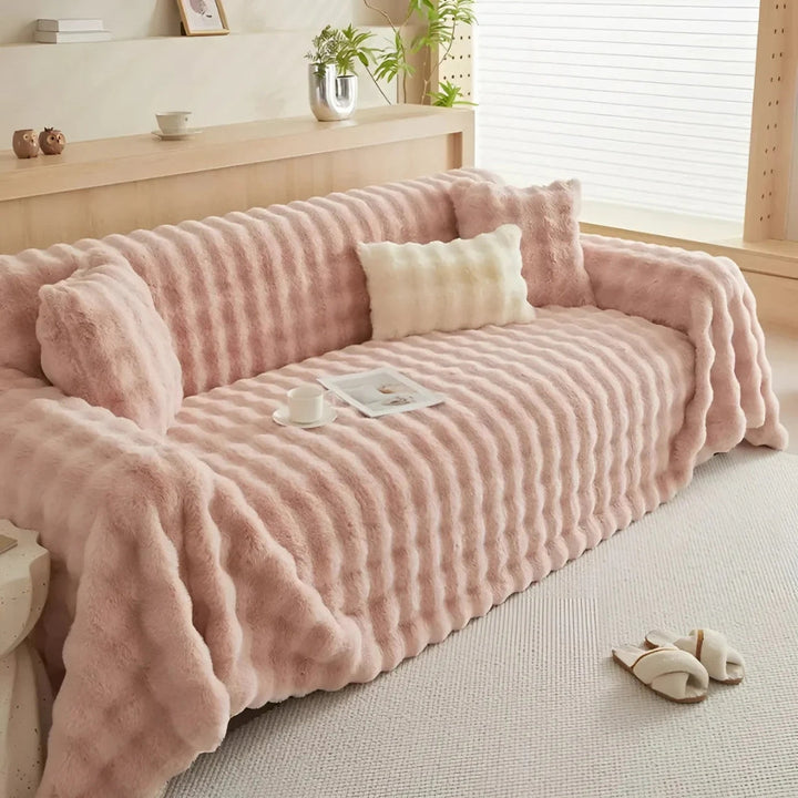 FellEleganz: Copertura per divano in pelliccia sintetica di alta qualità con seduta antiscivolo e comfort lussuoso – per divano e area living