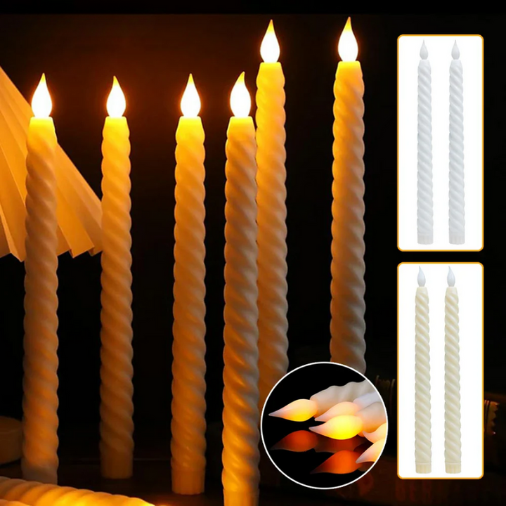 FestiGlow: Candele LED 3D – Illuminazione natalizia con calore luminoso