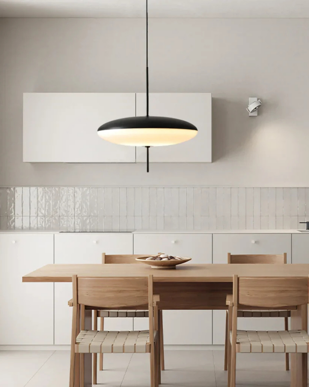 FinsternisLicht: Lampada a sospensione in vetro – elegante lampada con silhouette sospesa, lussuosa per camera da letto e ufficio