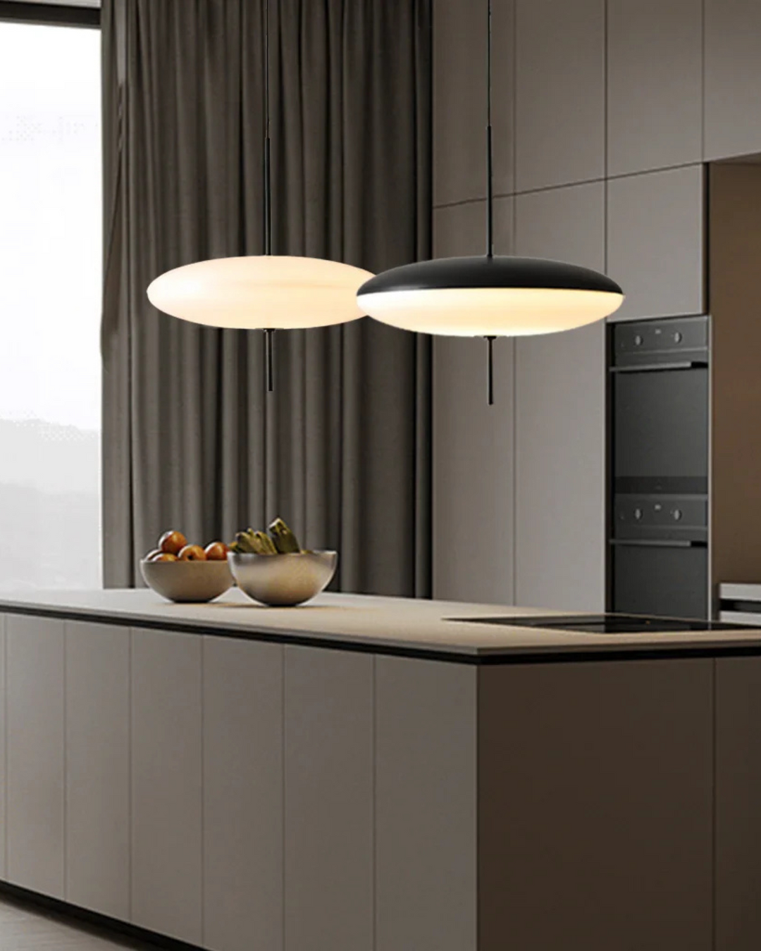 FinsternisLicht: Lampada a sospensione in vetro – elegante lampada con silhouette sospesa, lussuosa per camera da letto e ufficio