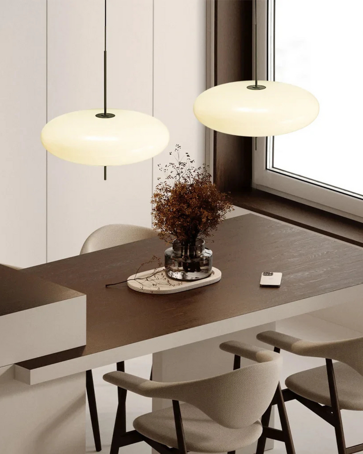 FinsternisLicht: Lampada a sospensione in vetro – elegante lampada con silhouette sospesa, lussuosa per camera da letto e ufficio