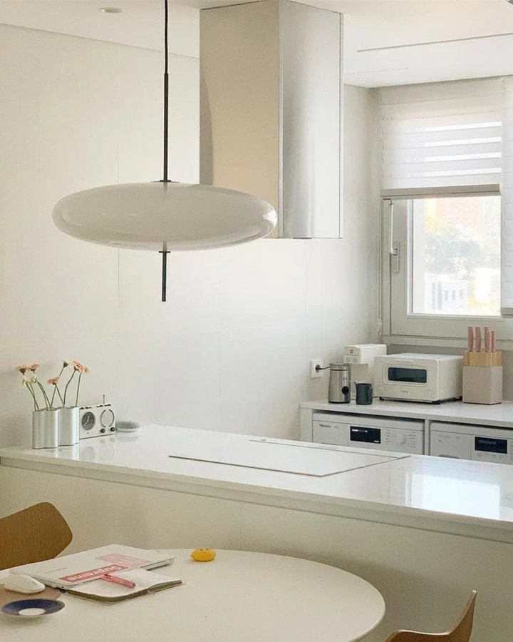 FinsternisLicht: Lampada a sospensione in vetro – elegante lampada con silhouette sospesa, lussuosa per camera da letto e ufficio