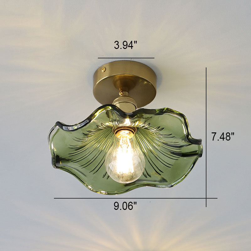 FioriLux: Lampada da soffitto in vetro a forma di fiore – Luce LED elegante per soggiorno e camera da letto