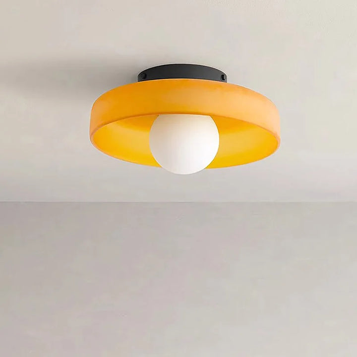 FjordLumen: Lampada da soffitto in vetro – Design scandinavo semplice e luce LED morbida