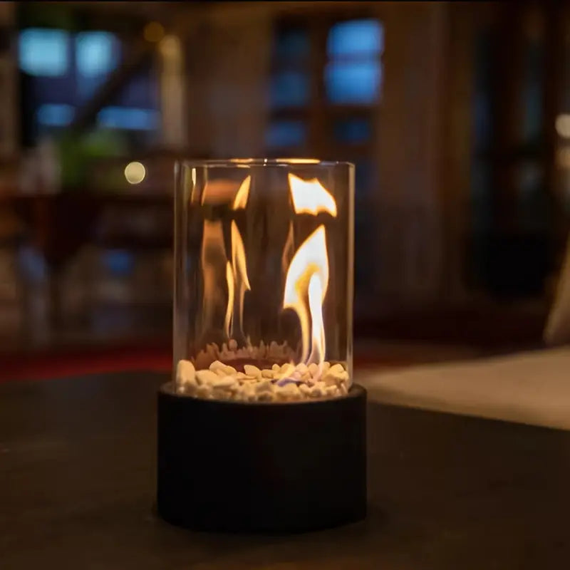 FlammaGlow: Stufa da Tavolo Portatile in Bioetanolo – Fuoco Decorativo Senza Fumo per Interni ed Esterni