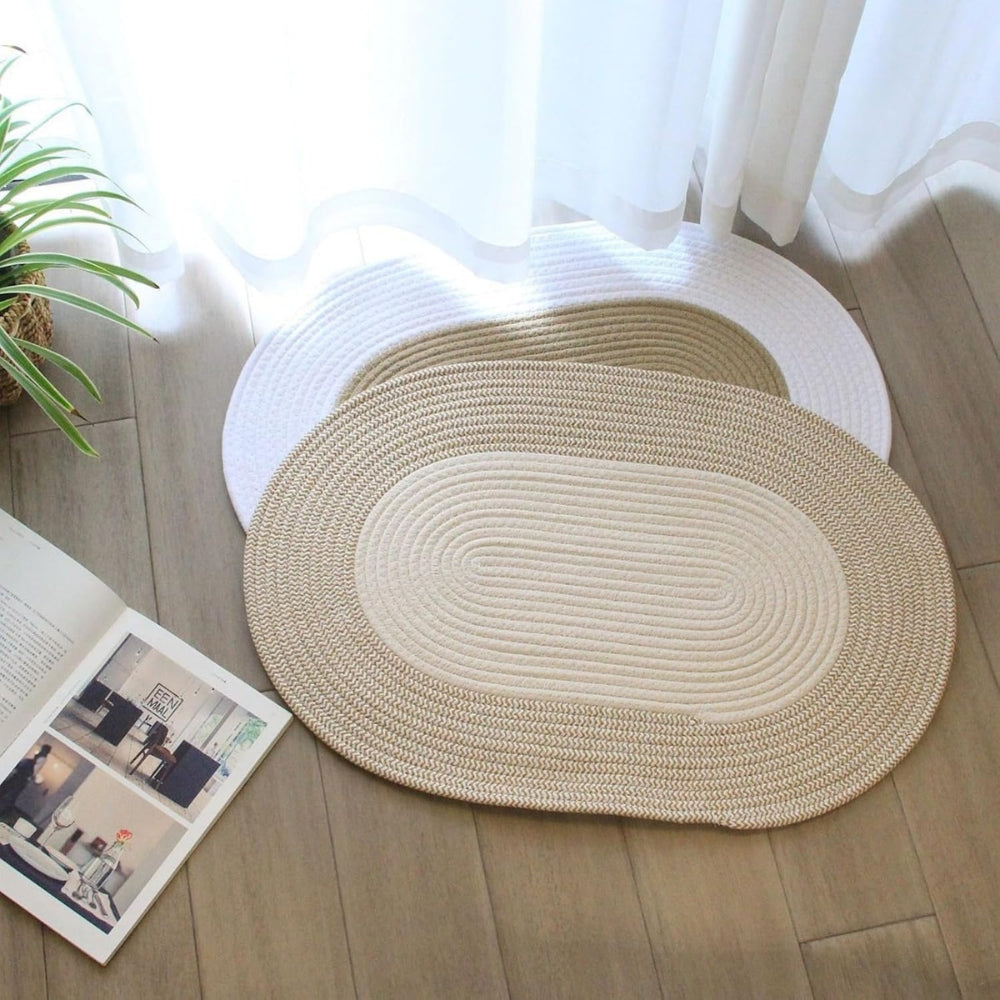 FlechtZauber: tappetino decorativo ovale – robusto, facile da mantenere &amp; design intrecciato in canapa per camera da letto e terrazza