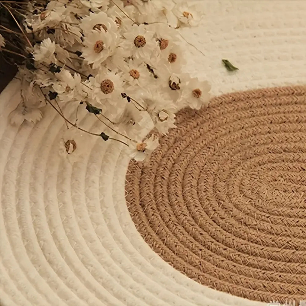 FlechtZauber: tappetino decorativo ovale – robusto, facile da mantenere &amp; design intrecciato in canapa per camera da letto e terrazza