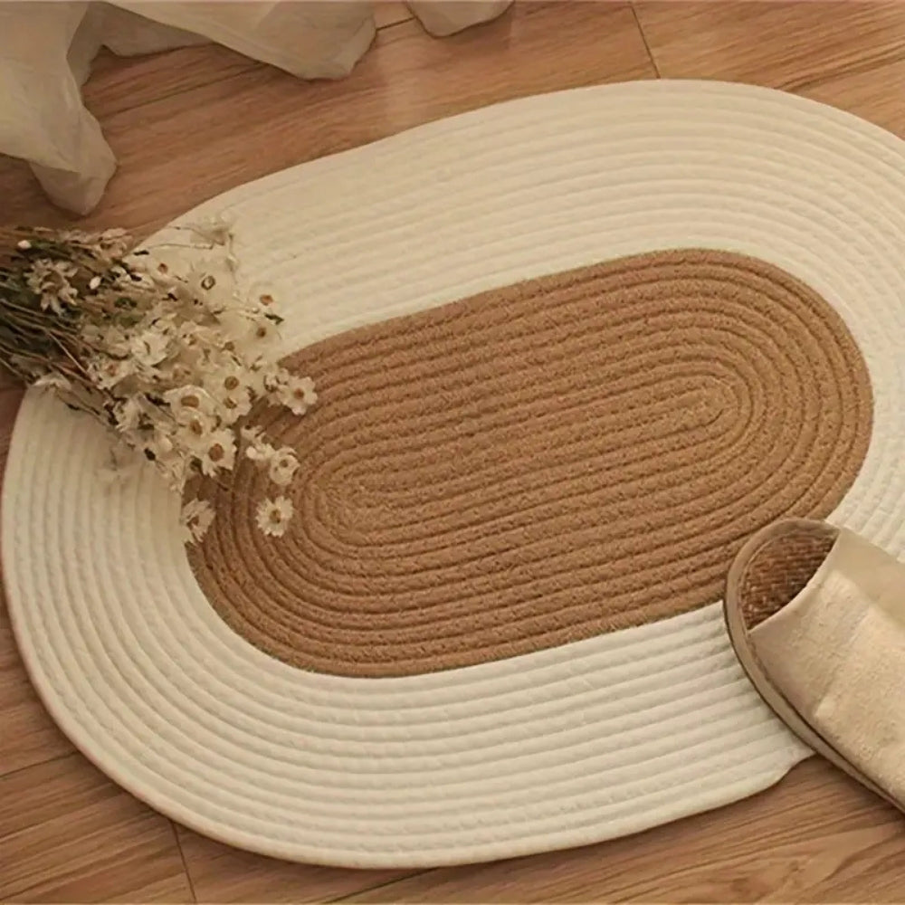 FlechtZauber: tappetino decorativo ovale – robusto, facile da mantenere &amp; design intrecciato in canapa per camera da letto e terrazza