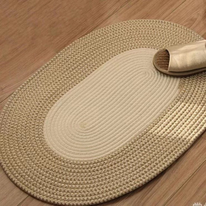 FlechtZauber: tappetino decorativo ovale – robusto, facile da mantenere &amp; design intrecciato in canapa per camera da letto e terrazza