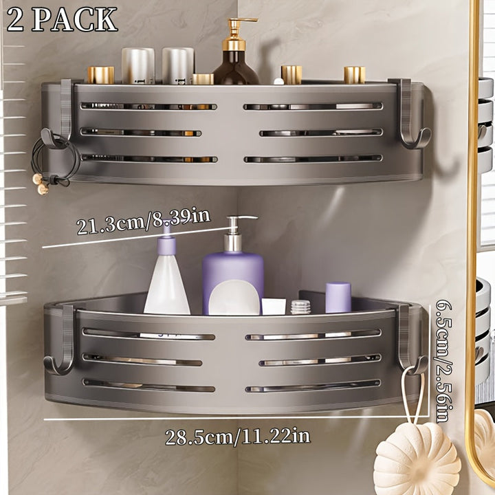 FlexHaken: Mensola da Parete Cucina – mensola in alluminio multifunzionale, salvaspazio e decorativa con ganci per utensili e accessori da bagno