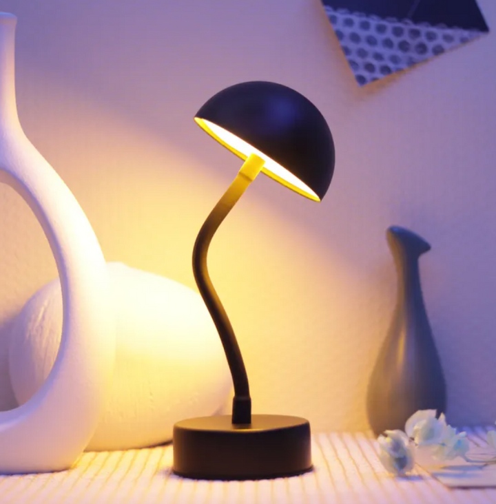 FlexLamp: Lampada da tavolo LED senza fili con design moderno a fungo e dimmer touch – per soggiorno e comodino