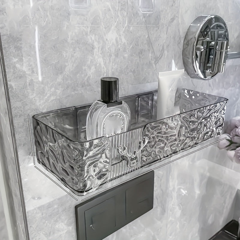 FlexRegal: Mensola da Parete per Bagno – mensola in plastica moderna, multifunzionale e stabile senza forare per cosmetici e accessori