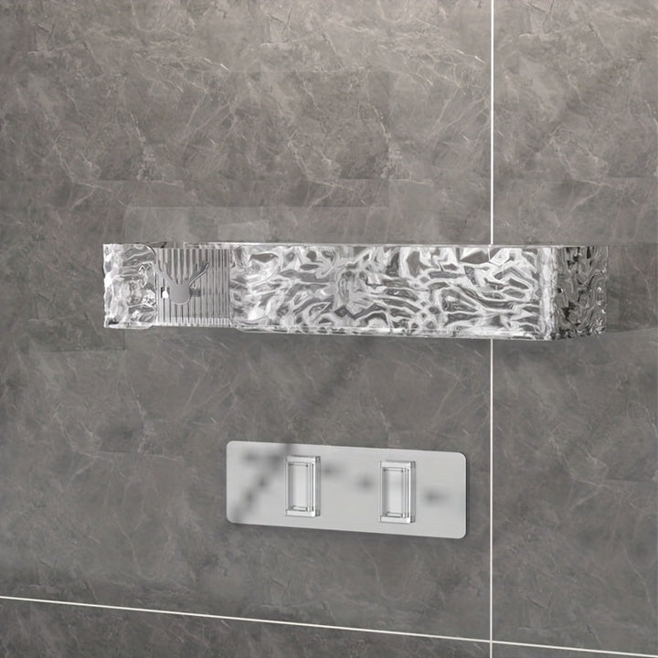 FlexRegal: Mensola da Parete per Bagno – mensola in plastica moderna, multifunzionale e stabile senza forare per cosmetici e accessori