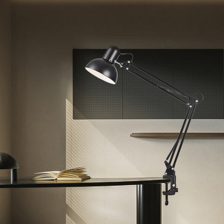 FlexiLux: Lampada da tavolo regolabile in metallo con clip e LED 1 fiamma – per scrivania e camera da letto