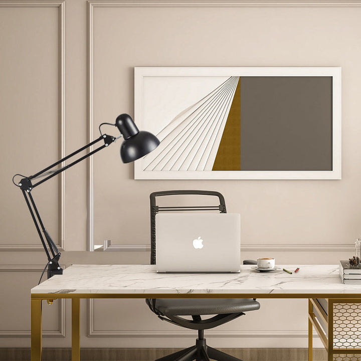 FlexiLux: Lampada da tavolo regolabile in metallo con clip e LED 1 fiamma – per scrivania e camera da letto