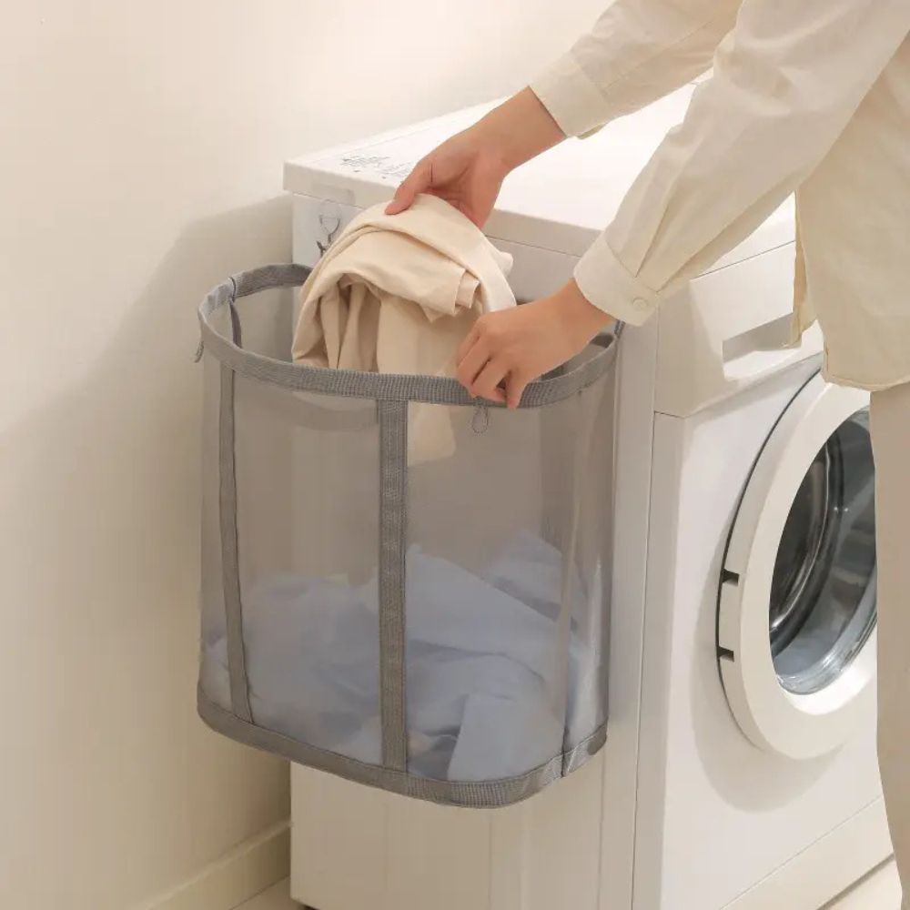 FlexiWaschen: Cesto della biancheria di design – pieghevole, portatile e pratico per casa e dormitorio