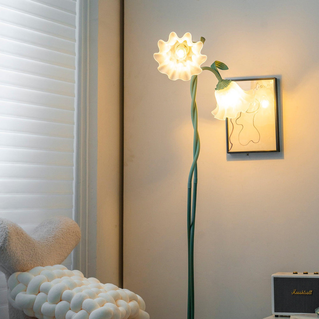 FlorAura: Elegante lampada da terra a forma di calla – Lampada da terra decorativa a LED
