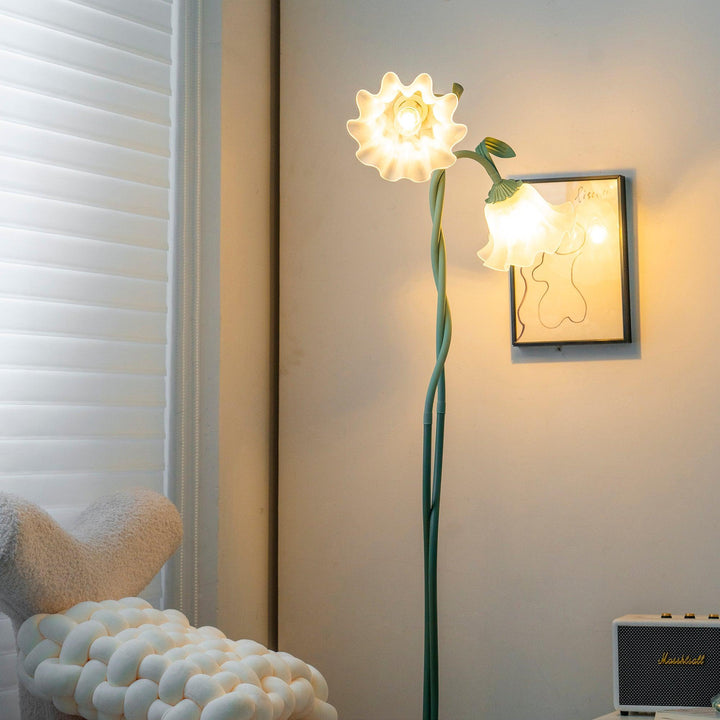 FlorAura: Elegante lampada da terra a forma di calla – Lampada da terra decorativa a LED