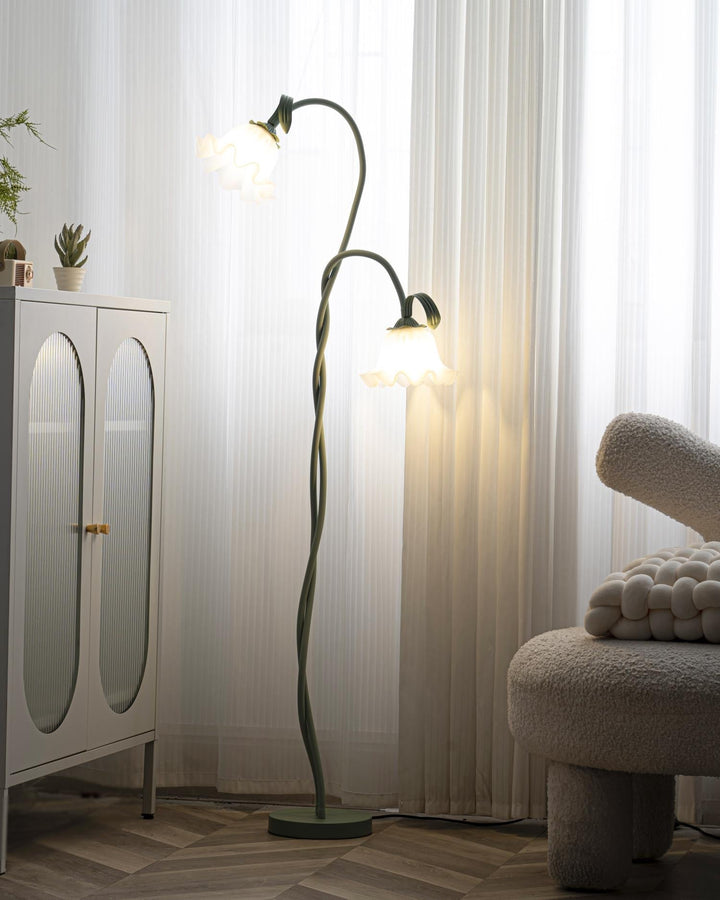 FlorAura: Elegante lampada da terra a forma di calla – Lampada da terra decorativa a LED