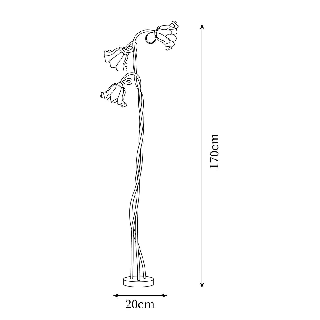 FlorAura: Elegante lampada da terra a forma di calla – Lampada da terra decorativa a LED