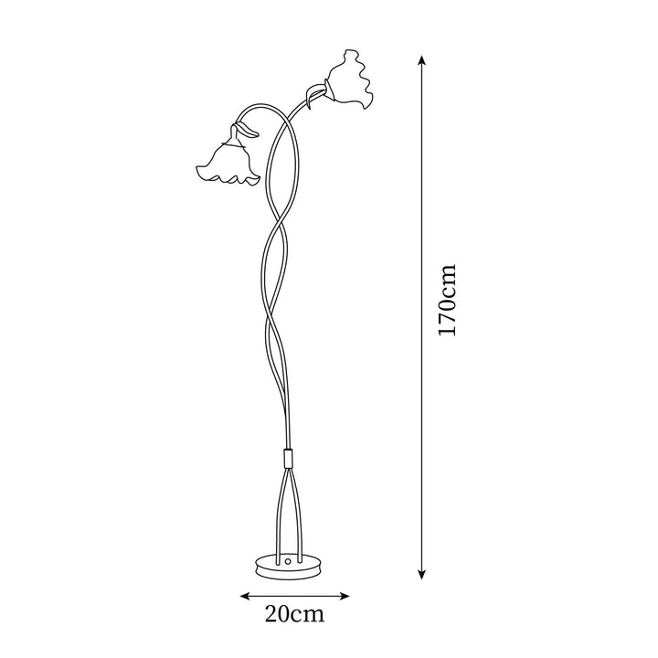 FlorAura: Elegante lampada da terra a forma di calla – Lampada da terra decorativa a LED