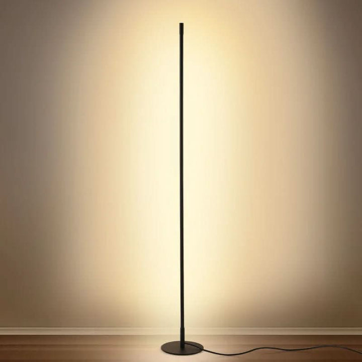 FlorGlow: Lampada da terra LED con moderno involucro in metallo e dimmerabile senza fasi – per angolo divano e home office