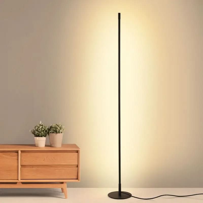 FlorGlow: Lampada da terra LED con moderno involucro in metallo e dimmerabile senza fasi – per angolo divano e home office
