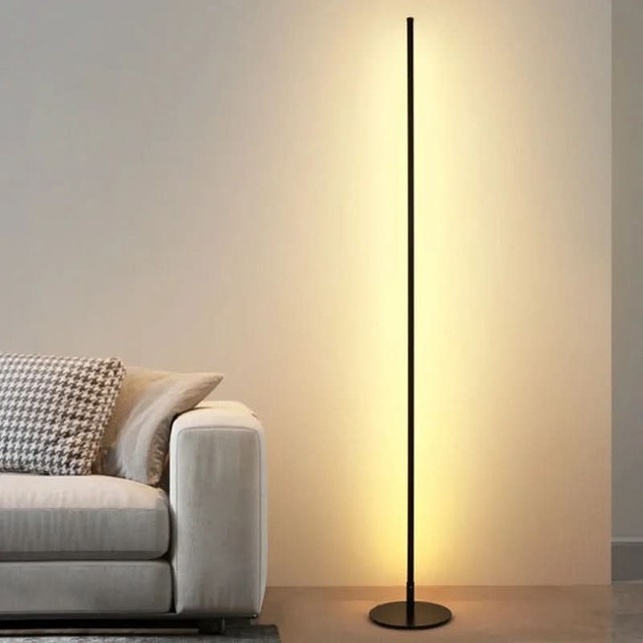 FlorGlow: Lampada da terra LED con moderno involucro in metallo e dimmerabile senza fasi – per angolo divano e home office