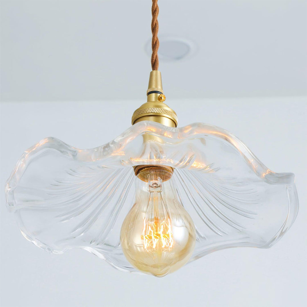 FloraGlanz: Lampada a sospensione LED Hibiscus in design floreale moderno