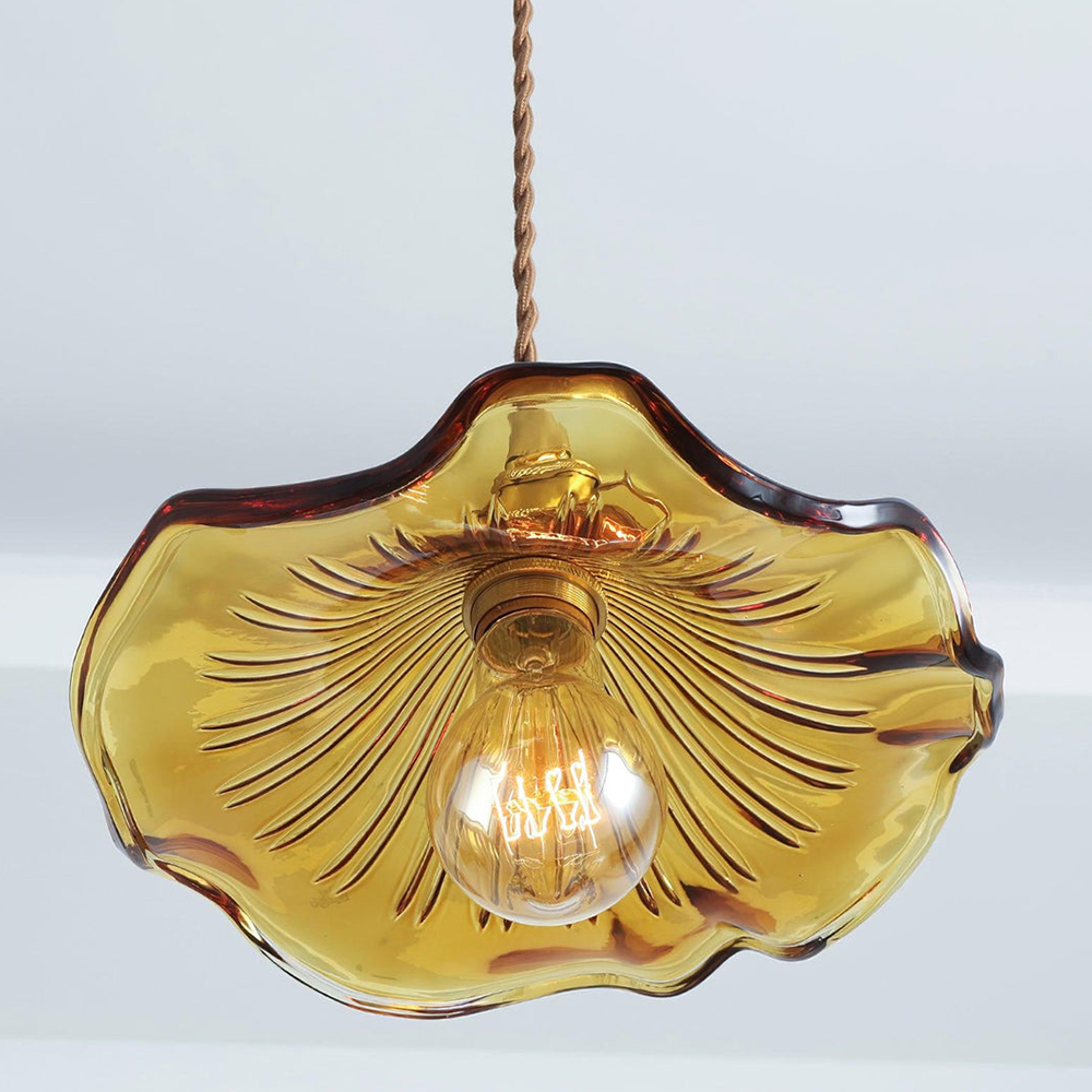 FloraGlanz: Lampada a sospensione LED Hibiscus in design floreale moderno